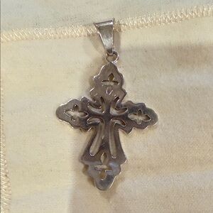 James Avery Elegant Silver Cross Pendant approx 2 1/4 x 1 1/2
